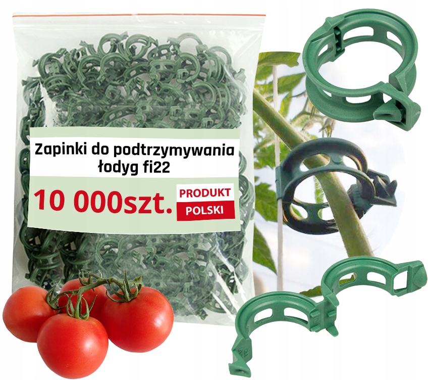 Zelené spony na rastliny 10000 ks.